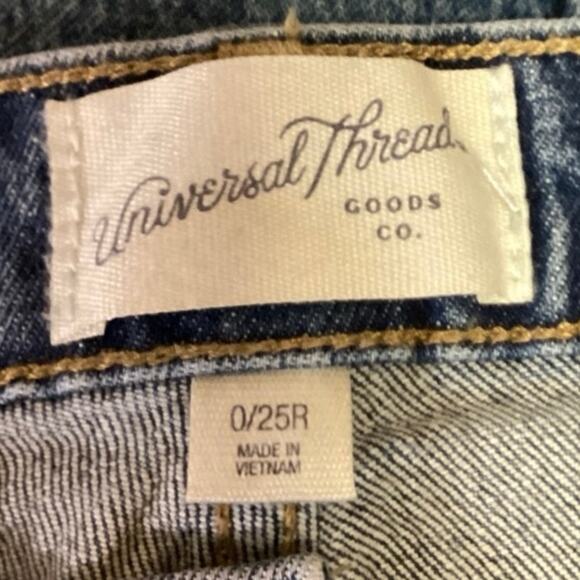 Universal Thread Womens Blue High Rise Tailored Wide Leg Ankle Denim Jeans Sz XS - Picture 4 of 6